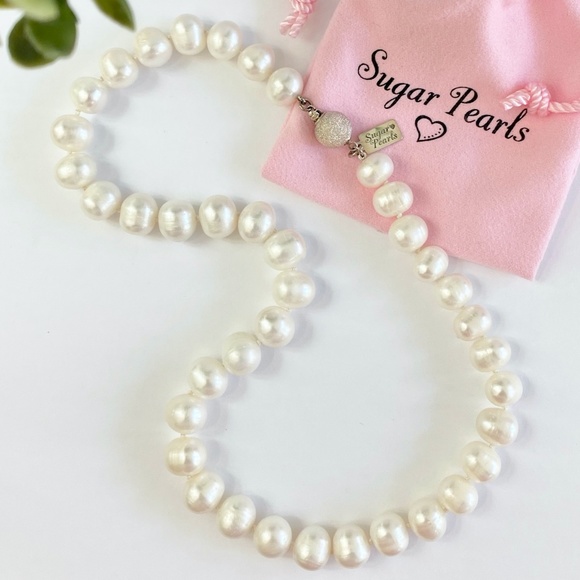 Sugar Pearls Jewelry - Chunky Freshwater Pearl Necklace/Hand Knotted